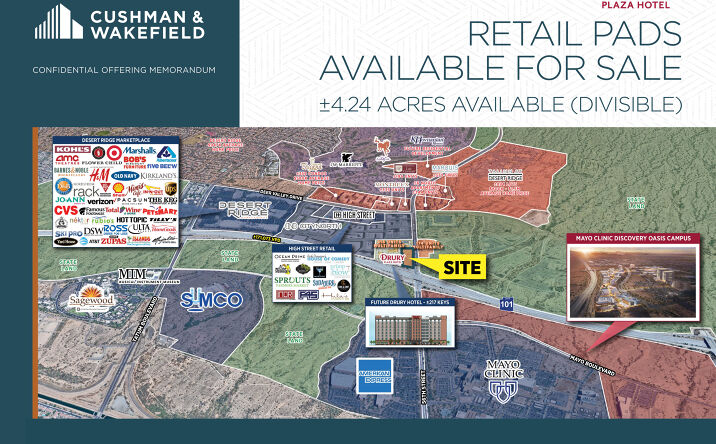 Pictures of Land, Mixed Use, Retail property located at NWC Loop 101 Freeway & 56th Street, Phoenix, AZ 85054 for sales - image #1