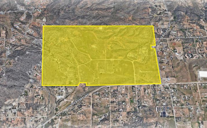 Pictures of Land property located at 411.96 AC Juniper Flats Road, Juniper Springs, CA 92567 for sales - image #1