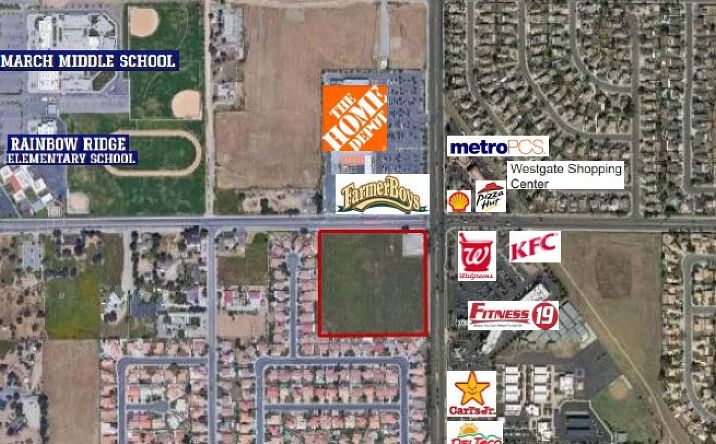 Pictures of Retail property located at SWC Iris & Perris Ave, Moreno Valley, CA 92551 for sales - image #1