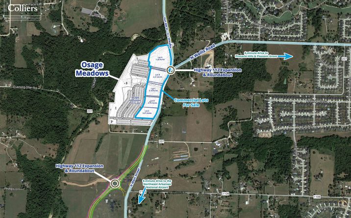 Pictures of Land property located at Highway 112 & N Wallis Road, Cave Springs, AR 72718 for sales - image #1