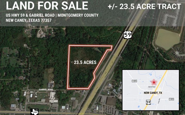 Pictures of Land property located at Highway 59 & Gabriel St, New Caney, TX 77357 for sales - image #1