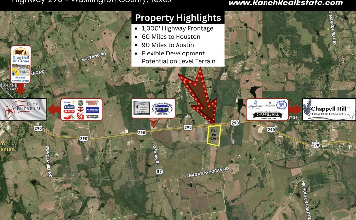 Pictures of Land property located at 000 Highway 290 E, Brenham, TX 77833 for sales - image #1