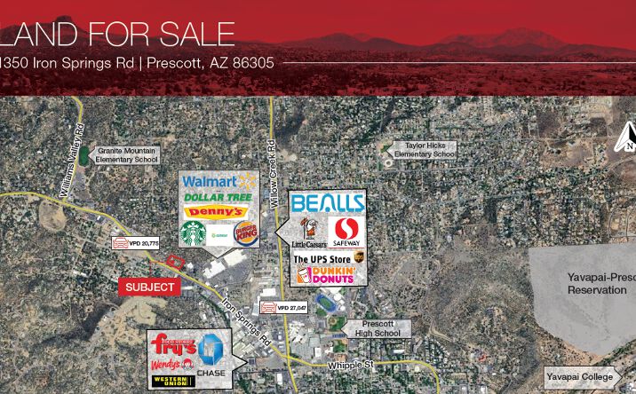 Pictures of Land property located at 1350 W Iron Springs Rd, Prescott, AZ 86305 for sales - image #1