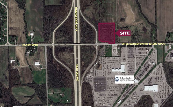 Pictures of Land property located at Northeast Corner I-275 & Will Carleton Rd, Carleton, MI 48117 for sales - image #1