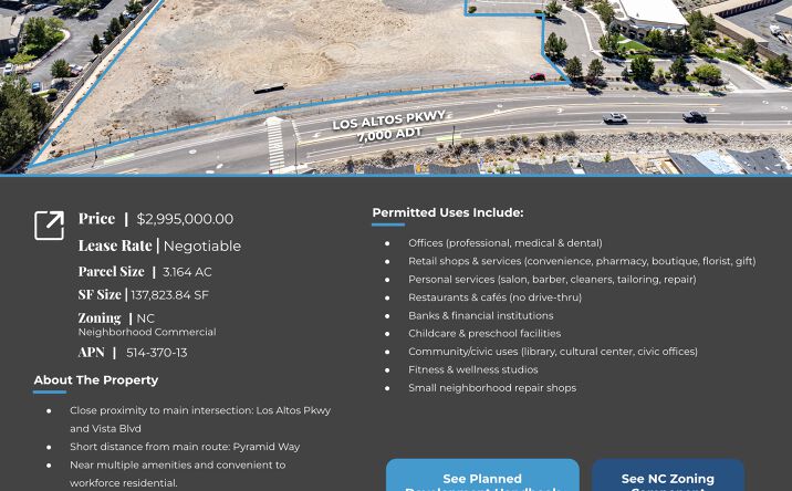 Pictures of Land property located at 0 Los Altos Pkwy, Sparks, NV 89436 for sales - image #1