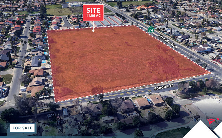 Pictures of Land property located at SWC Soboba St & Florida Ave, Hemet, CA 92544 for sales - image #1