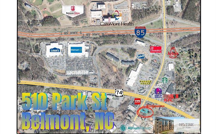 Pictures of Mixed Use, Office, Retail property located at 510 Park St., Belmont, NC 28012, 510, Belmont, NC 28012 for sales - image #1
