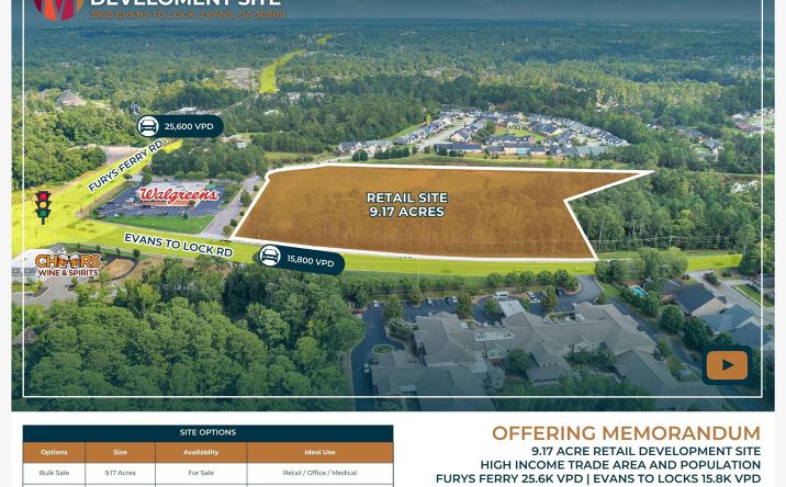 Pictures of Land property located at 3950 Evans to Locks Rd, Evans, GA 30809 for sales - image #1