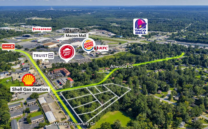 Pictures of Land property located at 3621 Atwood Dr Macon 1, Macon, GA 31204, 3621 Atwood Dr Macon 2, Macon, GA 31204, 3758 Mercer University Dr, Macon, GA 31204, 3764 Mercer University Dr, Macon, GA 31204, 3774 Mercer University Dr, Macon, GA 31204, 3637 Atwood Dr, Macon, GA 31204, 3629 Atwood Dr, Macon, GA 31204, Mercer University Dr, Macon, GA 31204 for sales - image #1