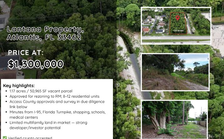 Pictures of Land property located at 0 Lantana Rd, Atlantis, FL 33462 for sales - image #1