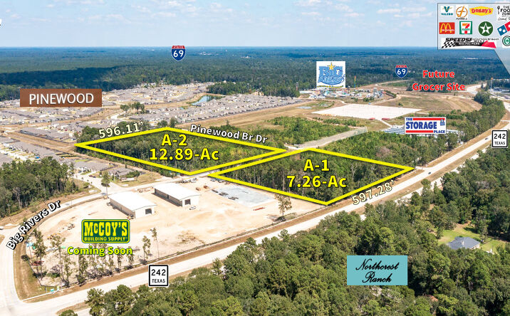 Pictures of Land, Multifamily, Retail property located at TBD Hwy 242 & Big Rivers Road, New Caney, TX 77357 for sales - image #1
