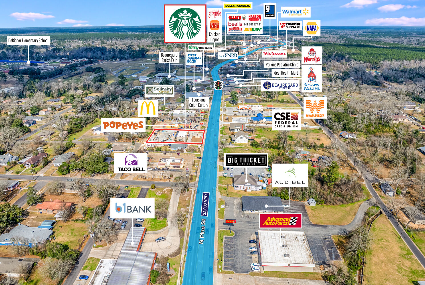 417 N PINE ST Deridder LA 70634-3905 APN: 9336000499 | Crexi.com
