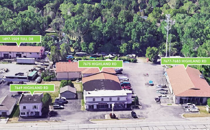 Pictures of Industrial, Office, Retail property located at 7675 Highland Rd, WaterFord, MI 48327, 7669 Highland Rd, WaterFord, MI 48327, 7677 - 7683 Highland Rd, WaterFord, MI 48327, 1497-1509 Tull Dr, WaterFord, MI 48327 for sales - image #1