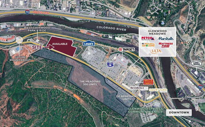 Pictures of Retail, Office, Hospitality property located at Midland Avenue & Wulfsohn Road, Glenwood Springs, CO 81601 for sales - image #1