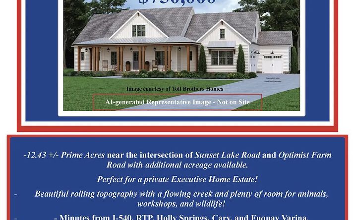 Pictures of Land, Mixed Use, Office property located at 4830 Optimist Farm Rd, Holly Springs, NC 27540 for sales - image #1