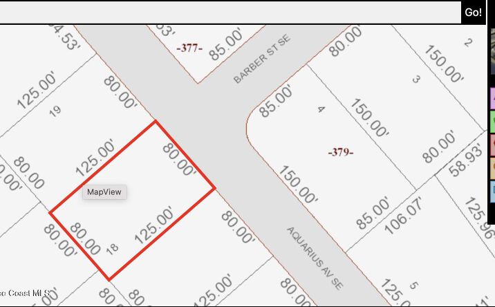 Pictures of Land property located at 260 Aquarius Avenue SE, Palm Bay, FL 32909 for sales - image #1