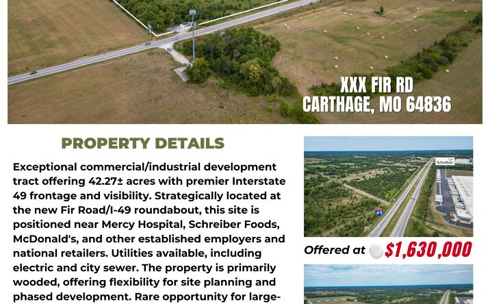 Pictures of Land property located at XXX W Fir Road Carthage, MO 64836, Carthage, MO 64836 for sales - image #1