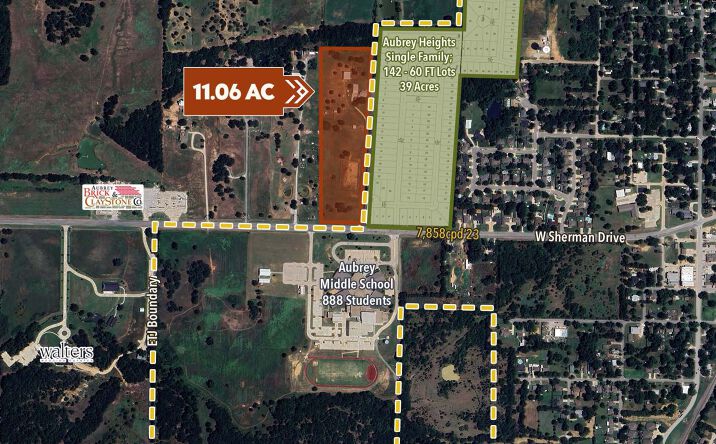Pictures of Land property located at 874 W Sherman Dr, Aubrey, TX 76227 for sales - image #1