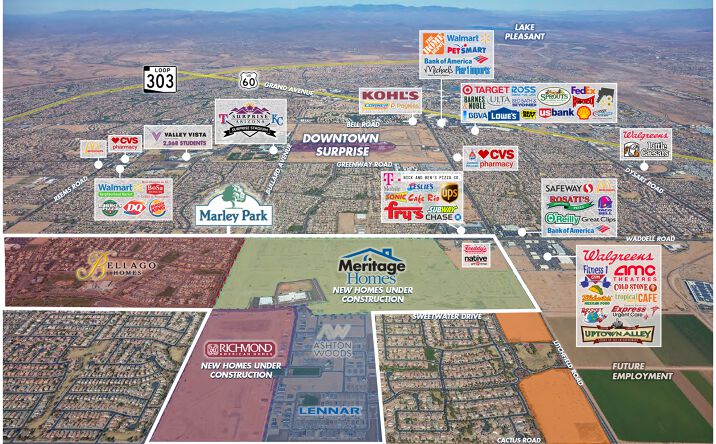 Pictures of Retail, Office, Industrial, Hospitality, Mixed Use, Land property located at NWC Litchfield and Cactus Rds, Surprise, AZ 85379 for comps - image #1