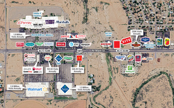 Pictures of Land, Retail property located at NEC N. Main St. & W. Tierra Berrenda Dr., Roswell, NM 88201 for sales - image #1