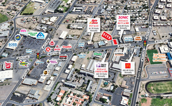 Pictures of Retail property located at 1601 El Paseo Rd, Las Cruces, NM 88001 for sales - image #1