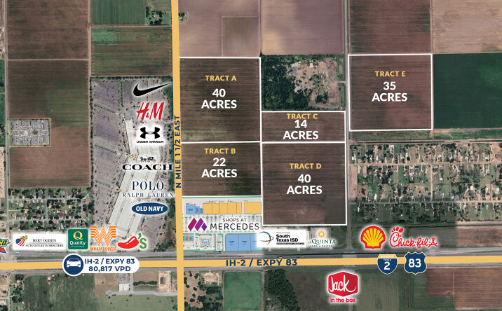 Pictures of Office, Retail property located at Mile 1 1/2 East mercedes, Mercedes, TX 78570 for sales - image #1