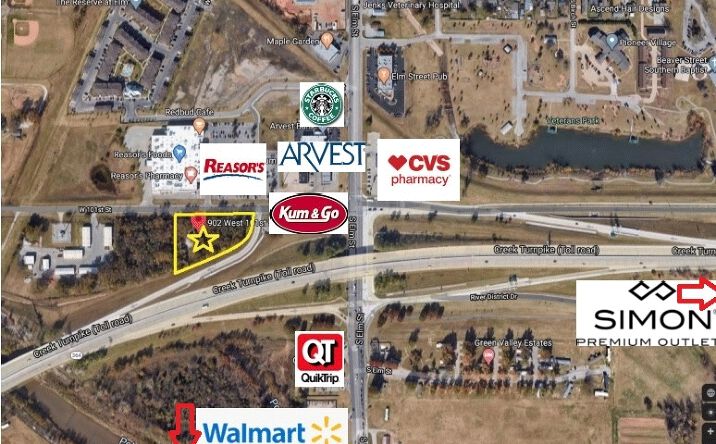 Pictures of Retail, Mixed Use, Land property located at 101st  & Elm - 902 W 101st St, Jenks, OK 74037 for sales - image #1