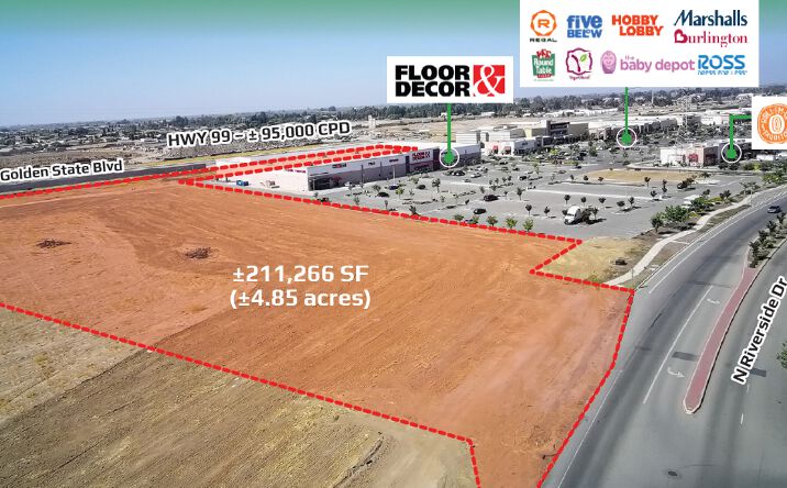 Pictures of Land, Retail property located at NWQ HWY 99 and Veterans Blvd, Fresno, CA 93722, Fresno, CA 93722 for sales - image #1