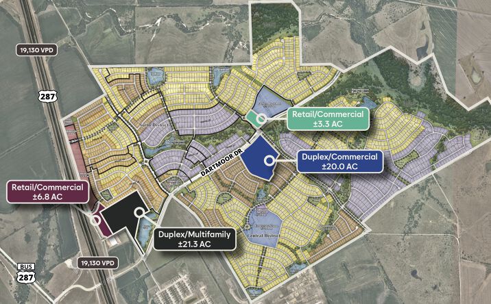 Pictures of Land property located at Hwy 287 & Dartmoor Drive, Waxahachie, TX 75165 for sales - image #1