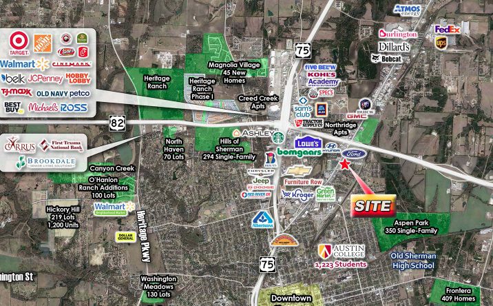 Pictures of Retail property located at 2317 Texoma Pkwy, Sherman, TX 75090 for sales - image #1