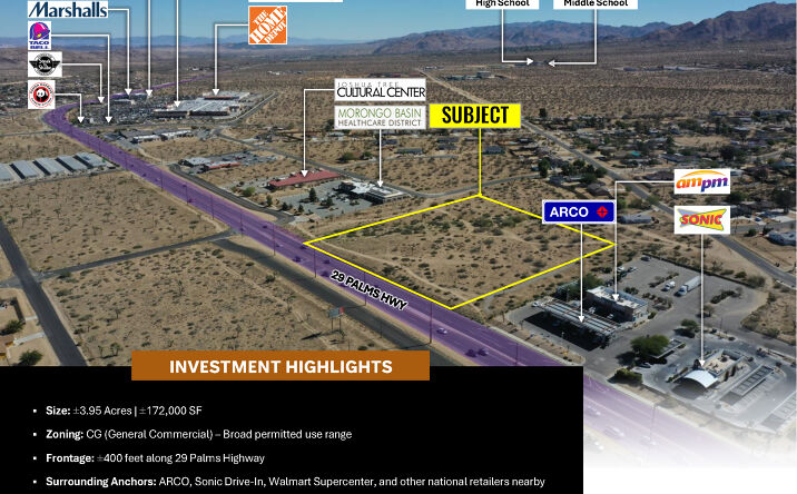 Pictures of Land property located at 29 Palms Hwy, Yucca Valley, CA 92284 for sales - image #1