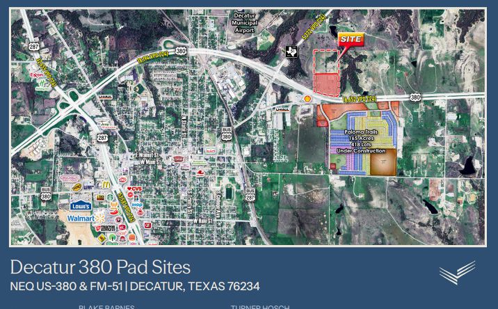 Pictures of Land, Mixed Use, Multifamily, Retail property located at NEQ of US-380 & FM-51, Decatur, TX 76234 for sales - image #1