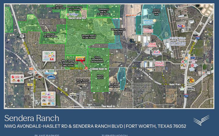 Pictures of Land, Retail property located at NWQ of Avondale-Haslet Rd & Sendera Ranch Blvd, Fort Worth, TX 76052 for sales - image #1