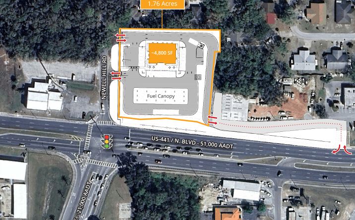 Pictures of Land, Retail property located at US-441 and Newell Hill Road, Leesburg, FL 34748, Leesburg, FL 34748 for sales - image #1