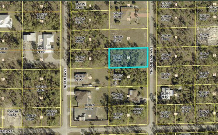 Pictures of Land property located at 1407 Thompson Ave,, Lehigh Acres, FL 33972 for sales - image #1