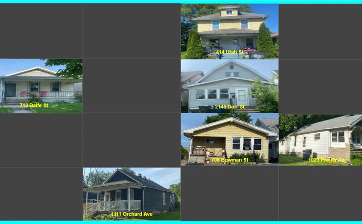 Pictures of Multifamily property located at 414 Utah St, Toledo, OH 43605, 712 Balfe St, Toledo, OH 43609, 2145 Dorr St, Toledo, OH 43607, 708 Bowman St, Toledo, OH 43609, 1023 Prouty Ave, Toledo, OH 43609, 1111 Orchard St, Toledo, OH 43609 for sales - image #1