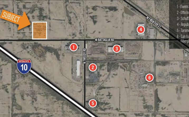 Pictures of Land property located at W of the NW corner of Battaglia Dr & Tweedy Rd, Eloy, AZ 85131 for sales - image #1
