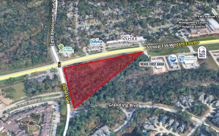 Pictures of Land property located at Sec of S Loop 336 W & SGT ED Holcomb Blvd S, Conroe, TX 77304 for sales - image #1