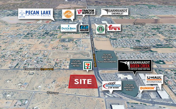 Pictures of Retail, Land property located at S of SWC S Ellsworth Rd & E Empire Blvd, Queen Creek, AZ 85142 for sales - image #1