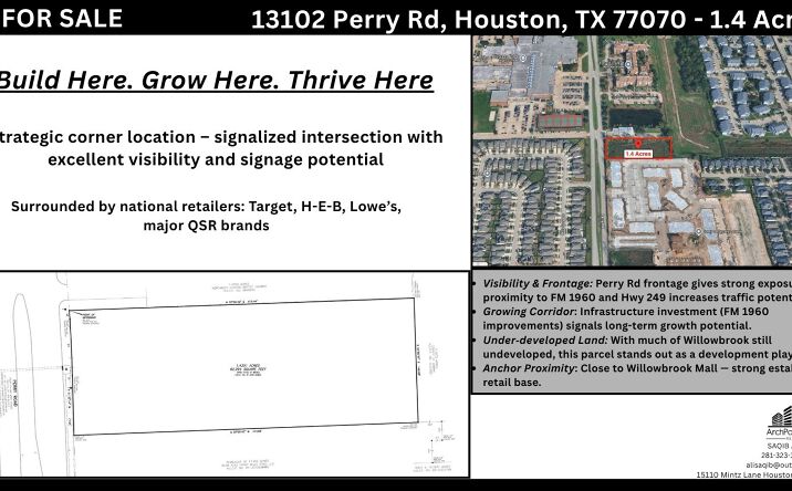 Pictures of Land property located at 13102 Perry Rd, Houston, TX 77070 for sales - image #1