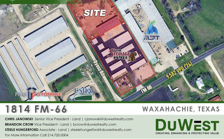 Pictures of Industrial, Land, Self Storage property located at 1814 FM 66, Waxahachie, TX 75167 for sales - image #1
