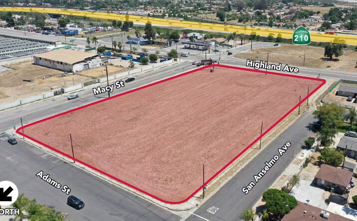 Pictures of Land property located at NWC W. Highland Ave.& Macy St, San Bernardino, CA 92411 for sales - image #1