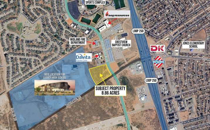 Pictures of Land property located at 203 Tradewinds Blvd, Midland, TX 79706 for sales - image #1