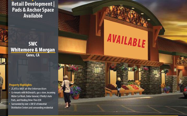 Pictures of Retail property located at SWC E Whitmore and Morgan, ceres, CA 95307 for sales - image #1