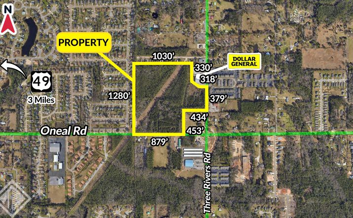 Pictures of Land property located at Three Rivers and O'Neal Road, Gulfport, MS 39503 for sales - image #1