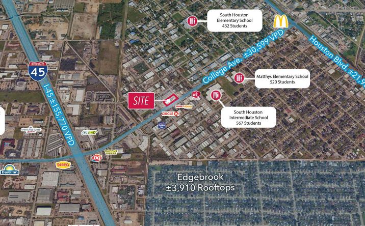 Pictures of Land property located at 0, 1303, & 1309 College Ave, South Houston, TX 77587 for sales - image #1