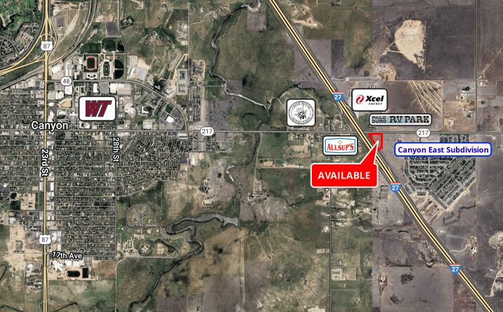 Pictures of Land property located at SE Corner I-27 & 4th Ave (W State Hwy 217), Canyon, TX 79015 for sales - image #1