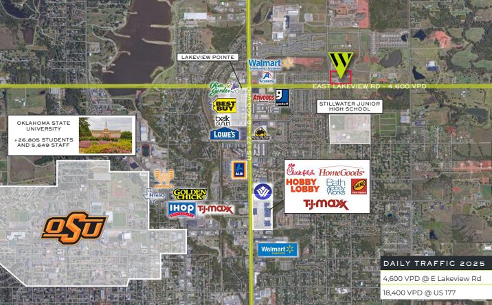 Pictures of Land property located at 1410 E Lakeview Rd, Stillwater, OK 74075 for sales - image #1