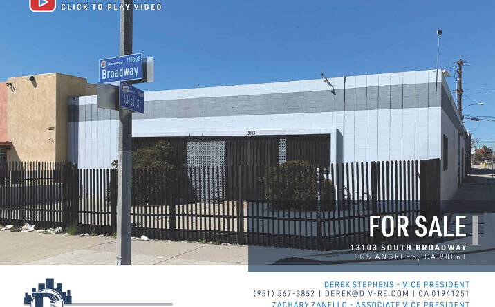 Pictures of Industrial property located at 13103 South Broadway, Los Angeles, CA 90061 for sales - image #1