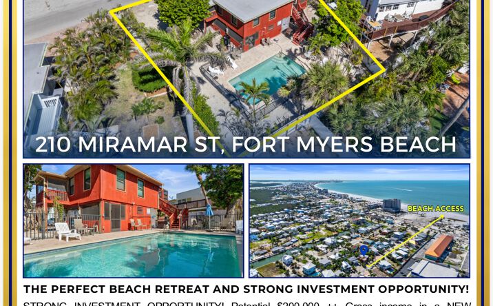 Pictures of Land, Multifamily, Retail property located at 210 Miramar St, Fort Myers Beach, FL 33931 for sales - image #1